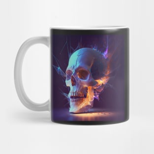 Light Fire Skull Art Mug